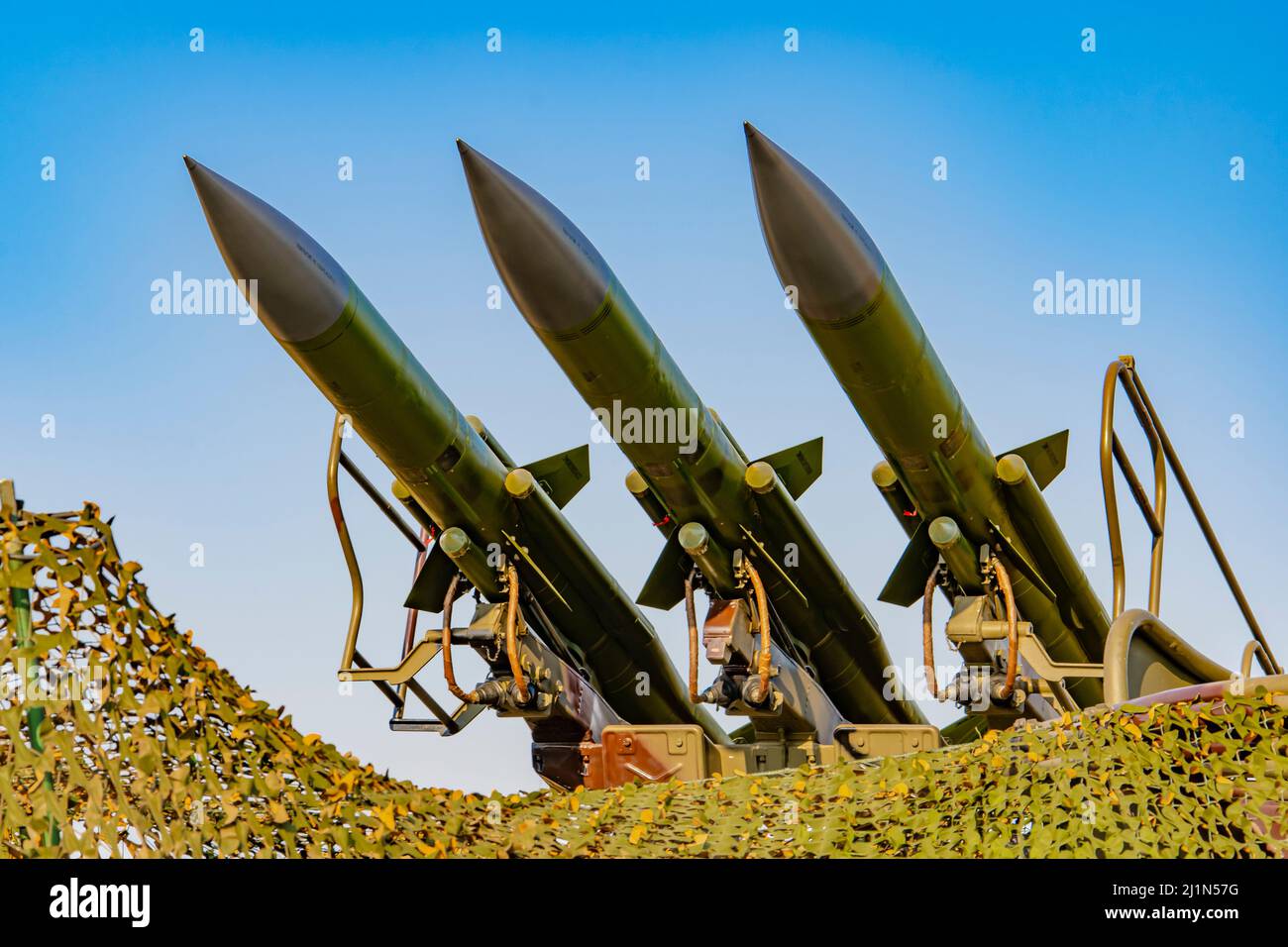 Russian 2K12 Kub mobile surface-to-air missile system. Stock Photo