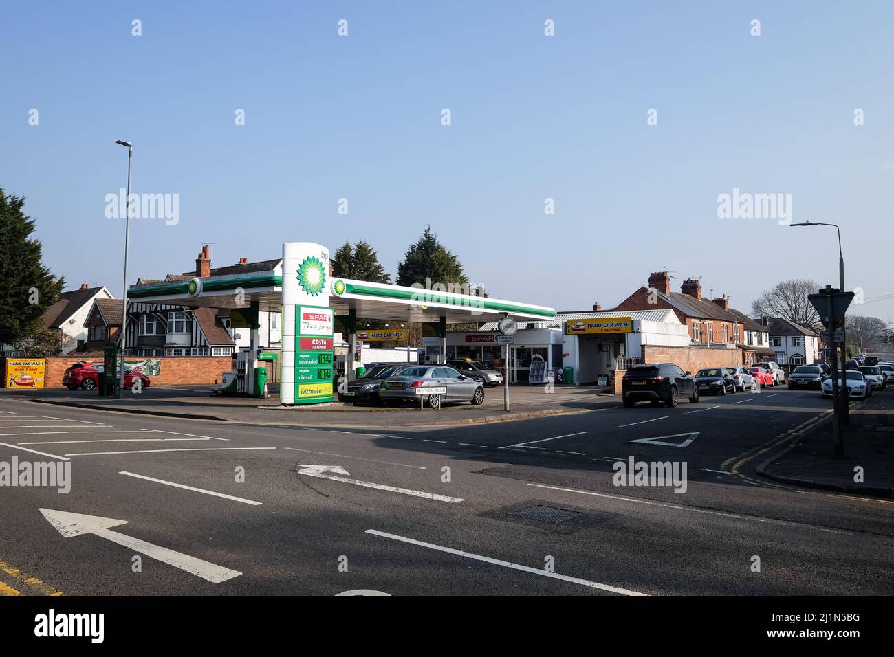 petrol station on the a6 in loughborough leicestershire Stock Photo
