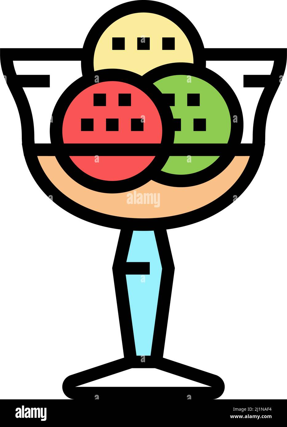 sorbet ice cream color icon vector illustration Stock Vector Image ...