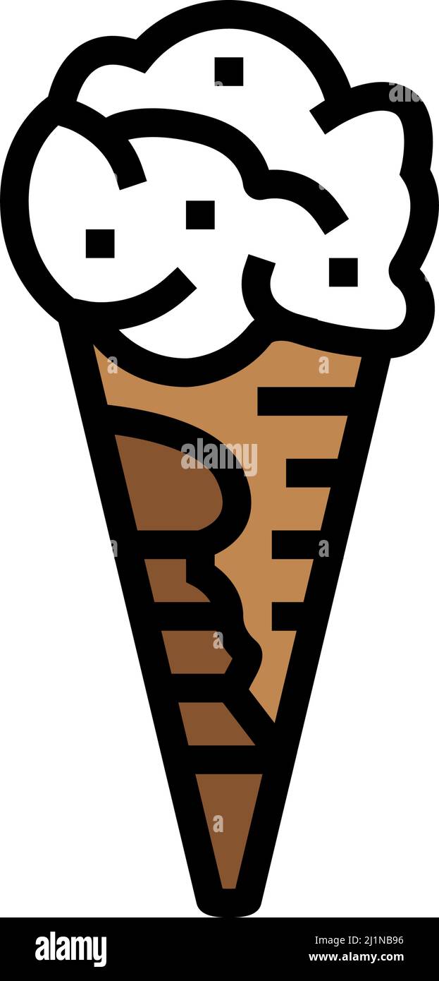 italian ice cream color icon vector illustration Stock Vector Image ...