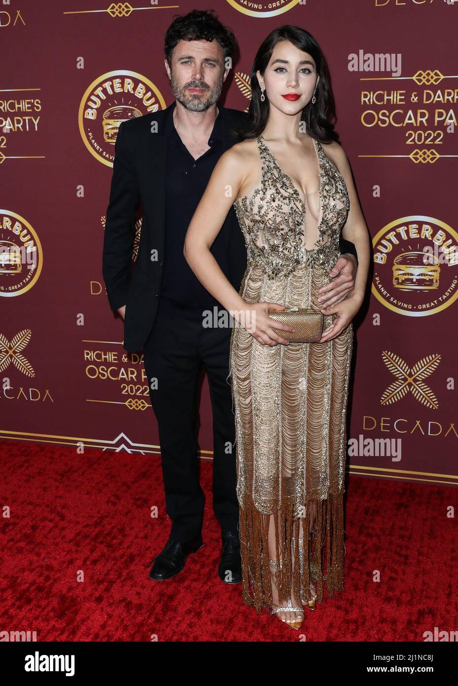 Caylee Cowan, Casey Affleck attending the party of the movie Elvis during  the 75th Cannes Film Festival in Cannes, France on May 25, 2022. Photo by  Julien Reynaud/APS-Medias/ABACAPRESSS.COM Stock Photo - Alamy