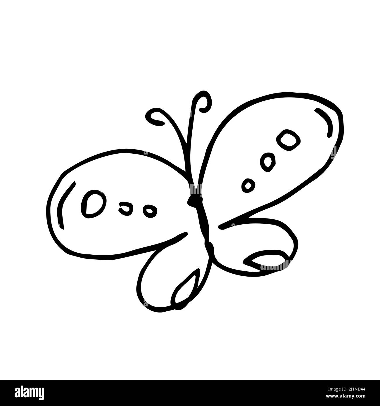 Butterfly outline icon. linear style sign for mobile concept and ...
