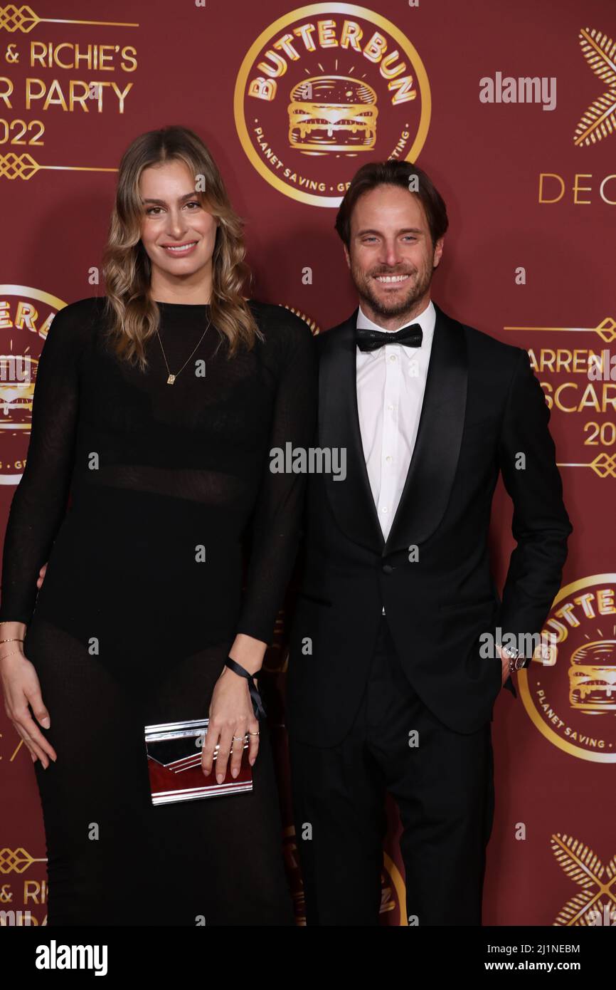 Roxanne Pavée and Romain Pavée arrive at Darren Dzienciol and Richie