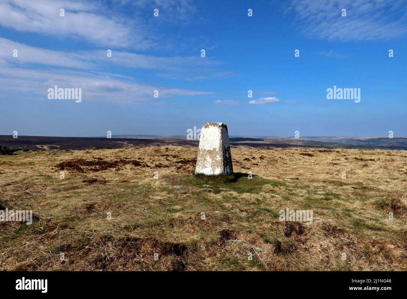 Great Manshead Hill Trig Point Stock Photo