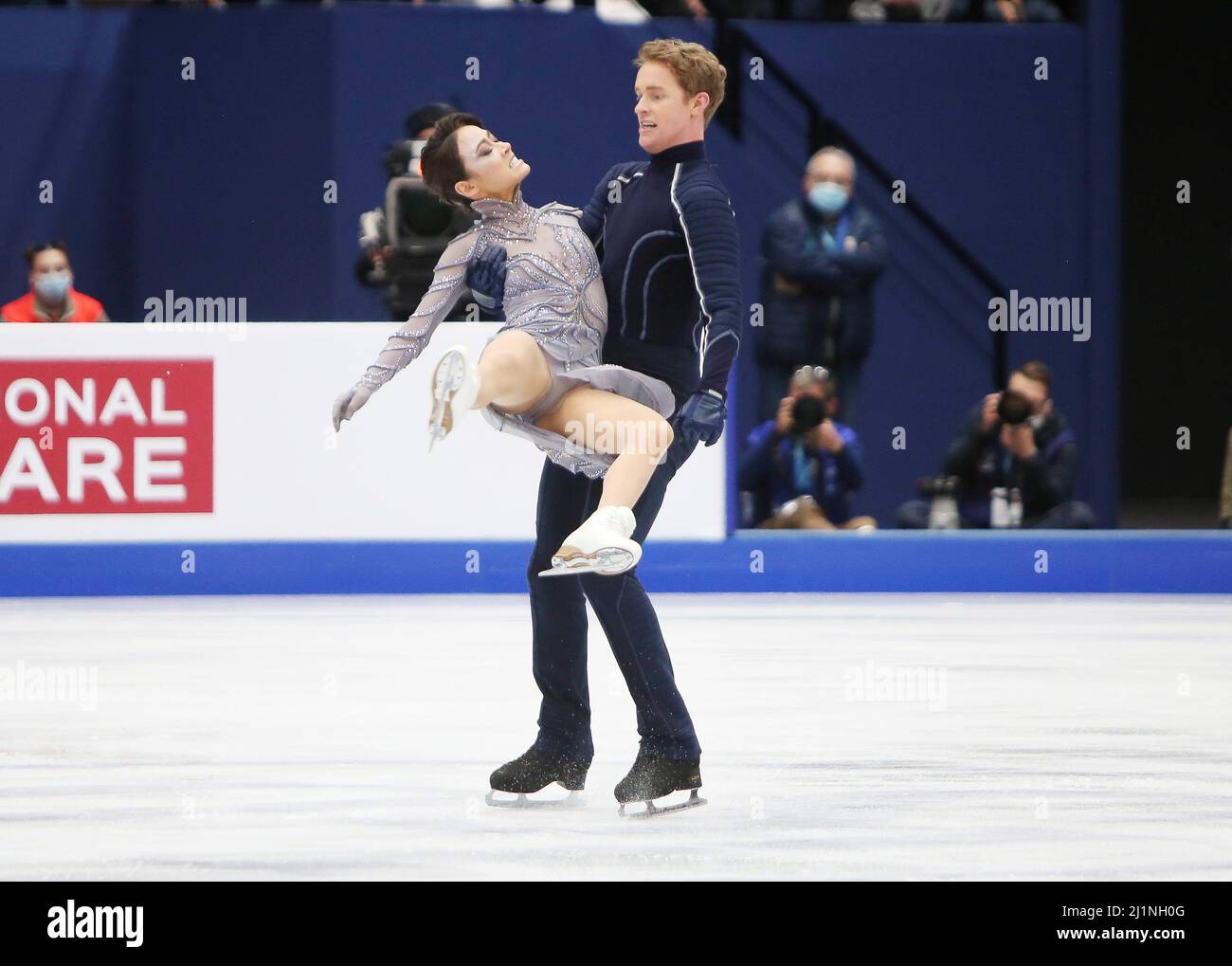 Madison Chock, Evan Bates of USA during the ISU World Figure Skating