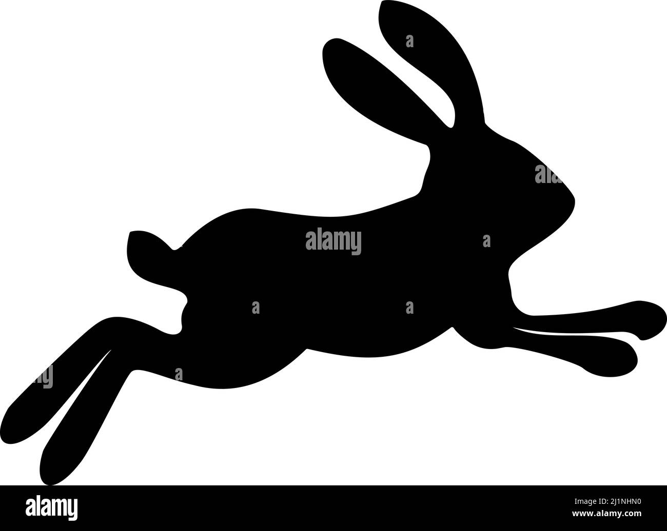 Easter Cute Rabbit Silhouette Vector Cartoon Illustration Stock Vector Image And Art Alamy 