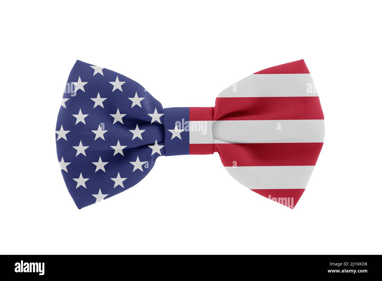 American bow tie isolated on white background with clipping path Stock Photo