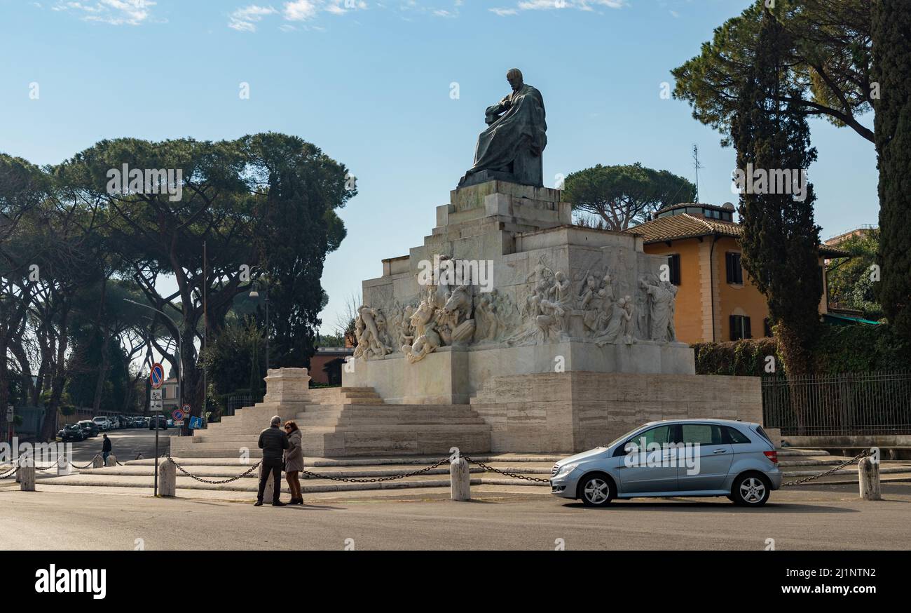 A picture of the Monument to Giuseppe Mazzini. Stock Photo