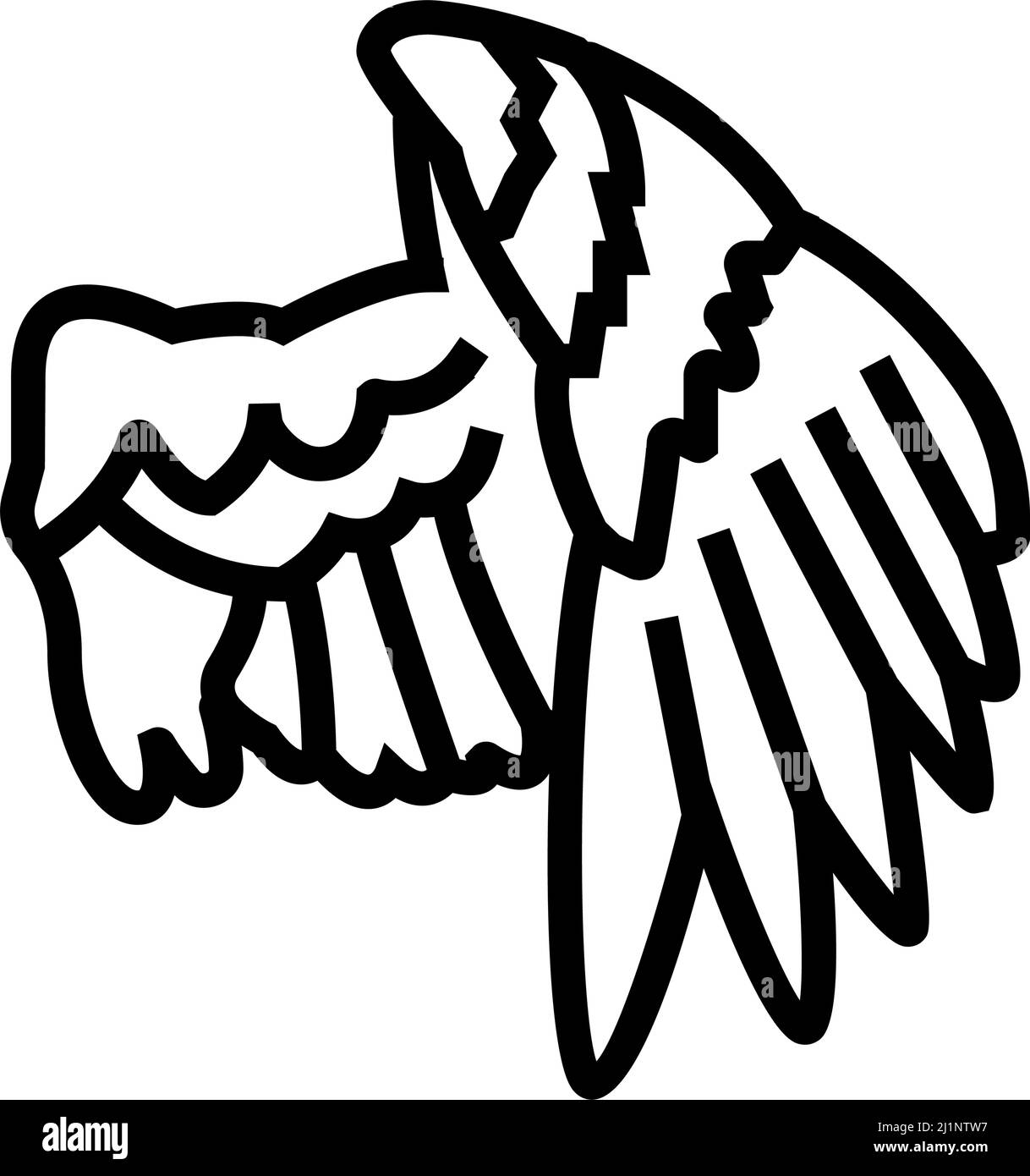 wing bird line icon vector illustration Stock Vector Image & Art - Alamy
