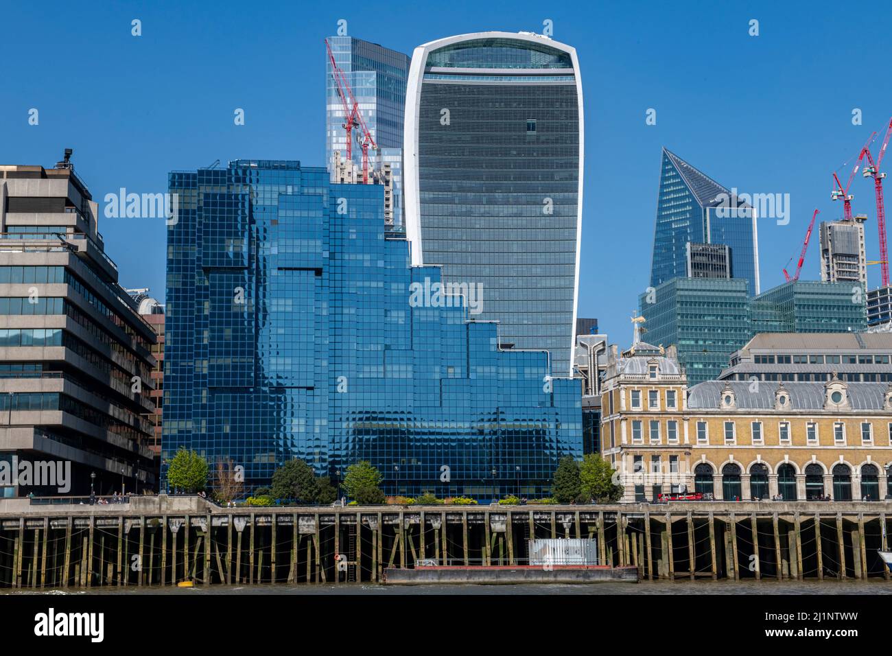 A tight crop of the City of London skyscrapers Stock Photo