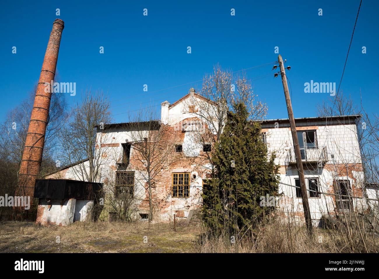 Former distillery in Kozietuły, Gmina Mogielnica, within Grójec County ...