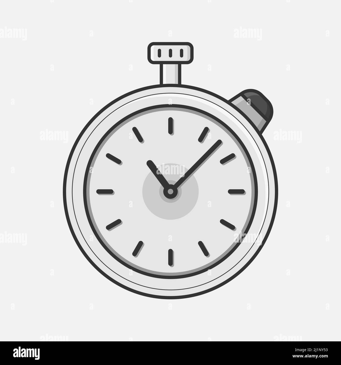 Mechanical stopwatch vector flat illustration Stock Vector Image & Art ...
