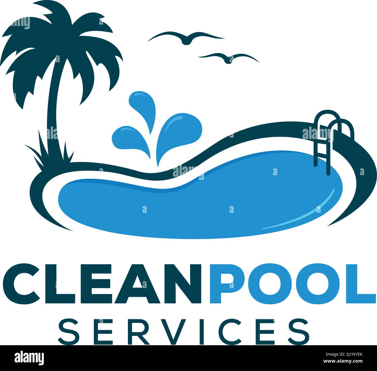 clean pool service logo design Stock Vector Image & Art Alamy