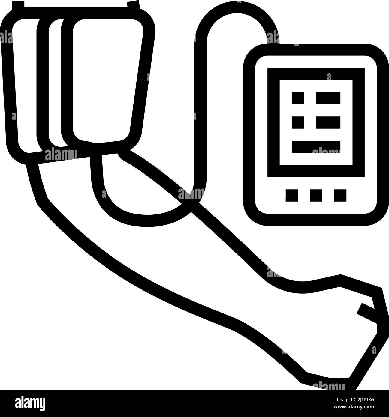 pressure measuring device line icon vector illustration Stock Vector ...
