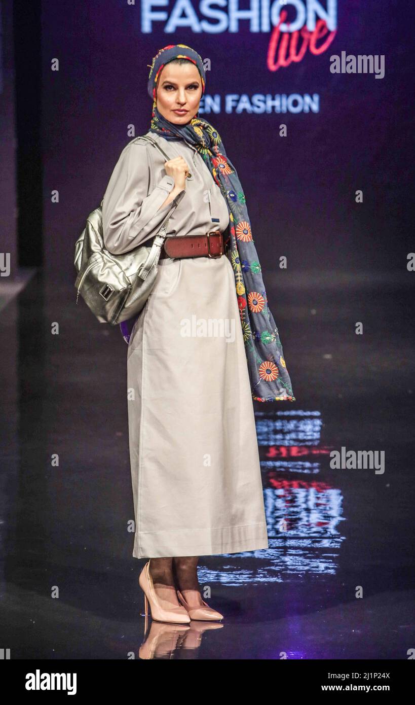 London UK 27 March 2022 Deen Fashion at The Modest Fashion Live runway