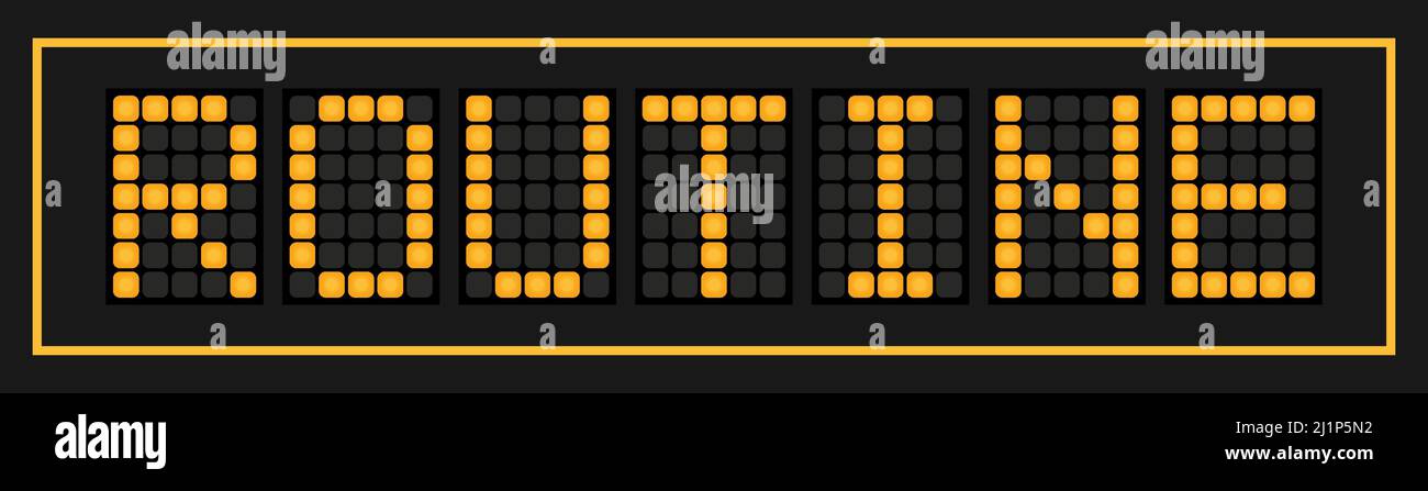 Orange color led in word routine on black background Stock Vector Image ...
