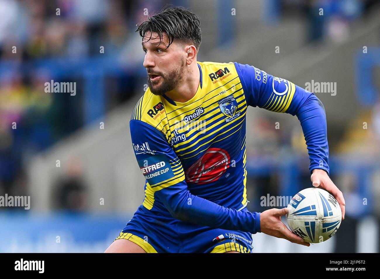 Gareth Widdop #6 of Warrington Wolves in action in ,  on 3/27/2022. (Photo by Craig Thomas/News Images/Sipa USA) Stock Photo