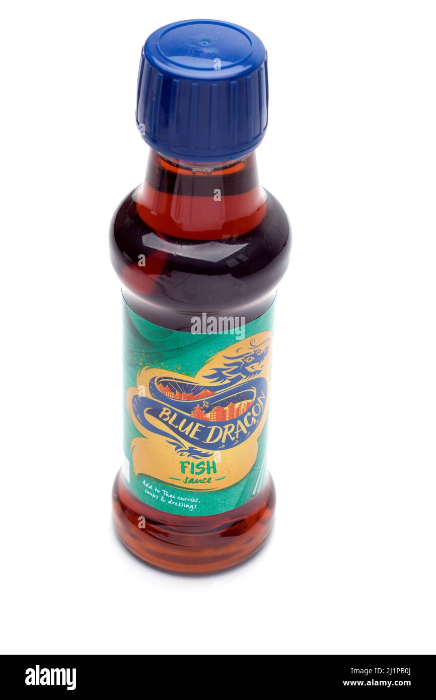 Bottle of Blue Dragon Fish sauce Stock Photo