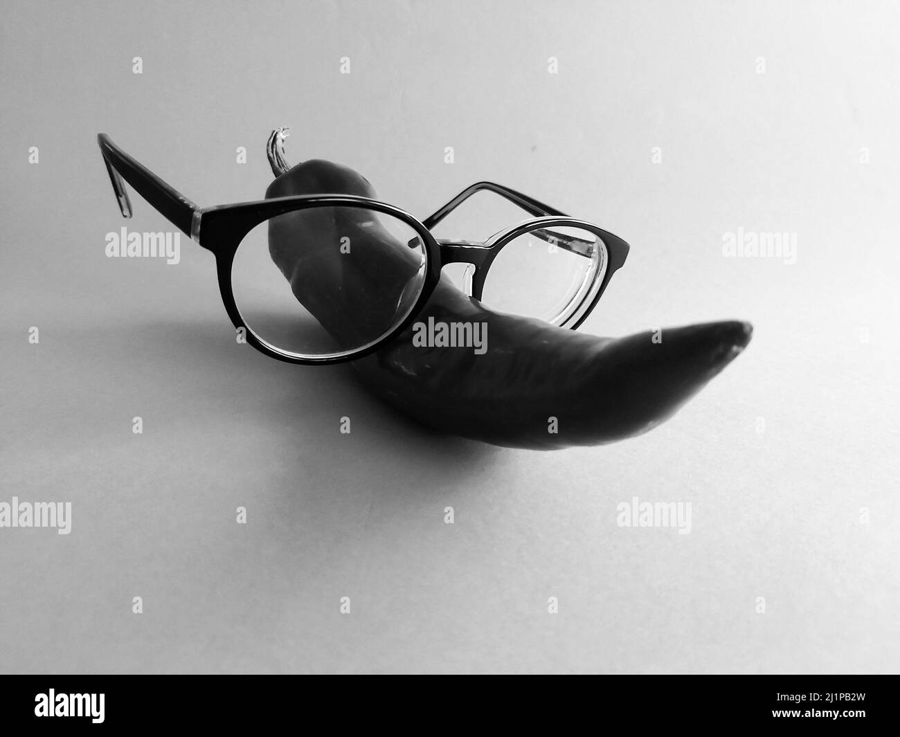 Pepper Wearing Glasses Stock Photo Alamy