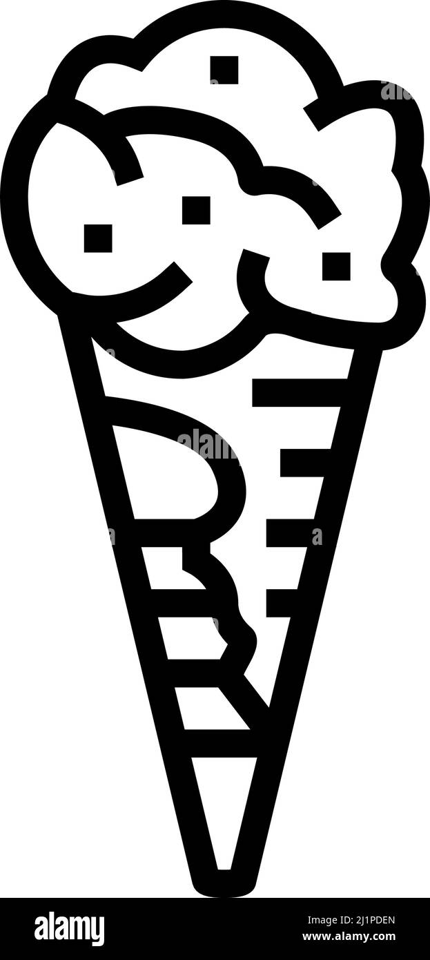 italian ice cream line icon vector illustration Stock Vector Image ...