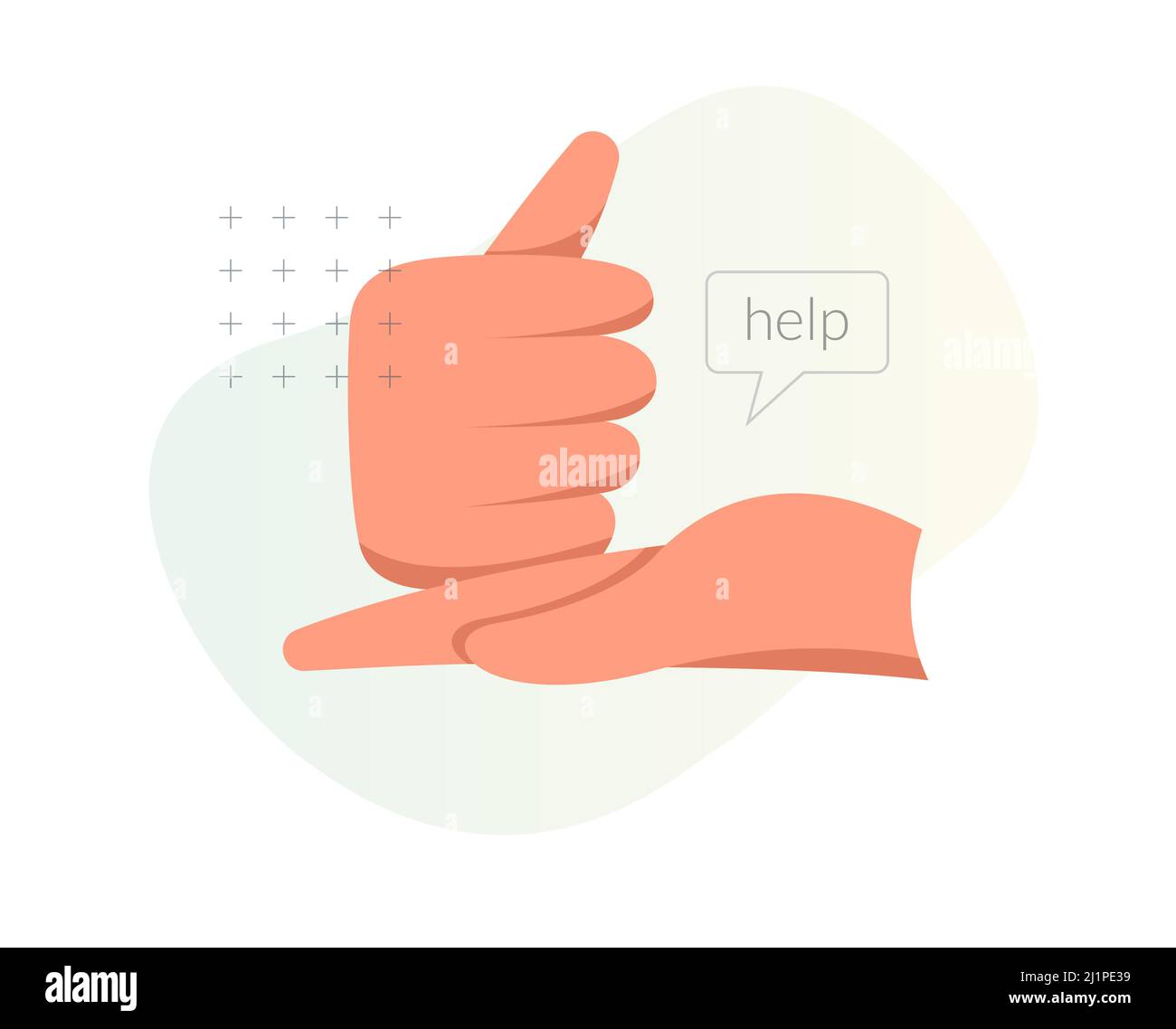 Communication with British Sign Language - Concept Illustration as EPS 10 File Stock Vector