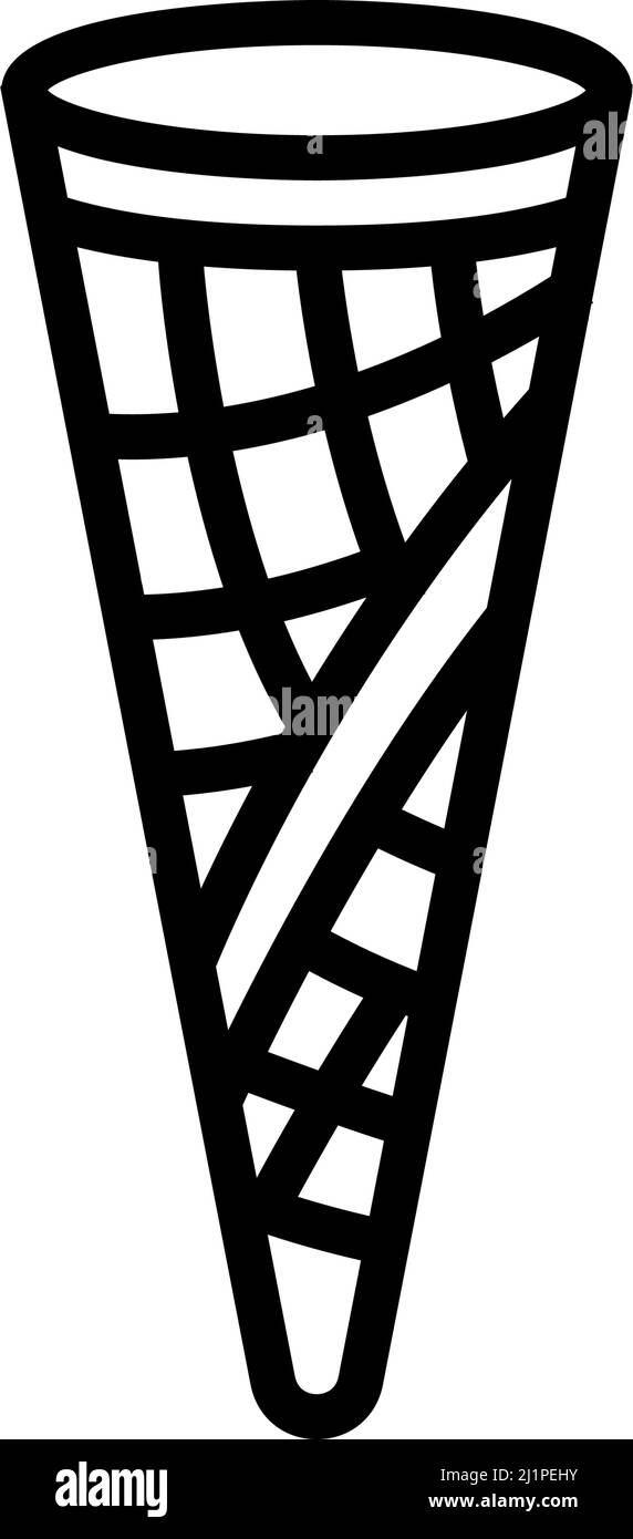 cone ice cream line icon vector cone ice cream sign isolated contour symbol black illustration stock vector image art alamy