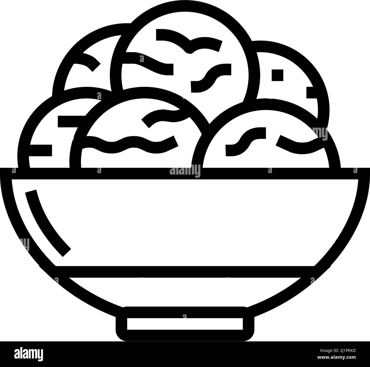 bowl ice cream line icon vector illustration Stock Vector Image & Art ...
