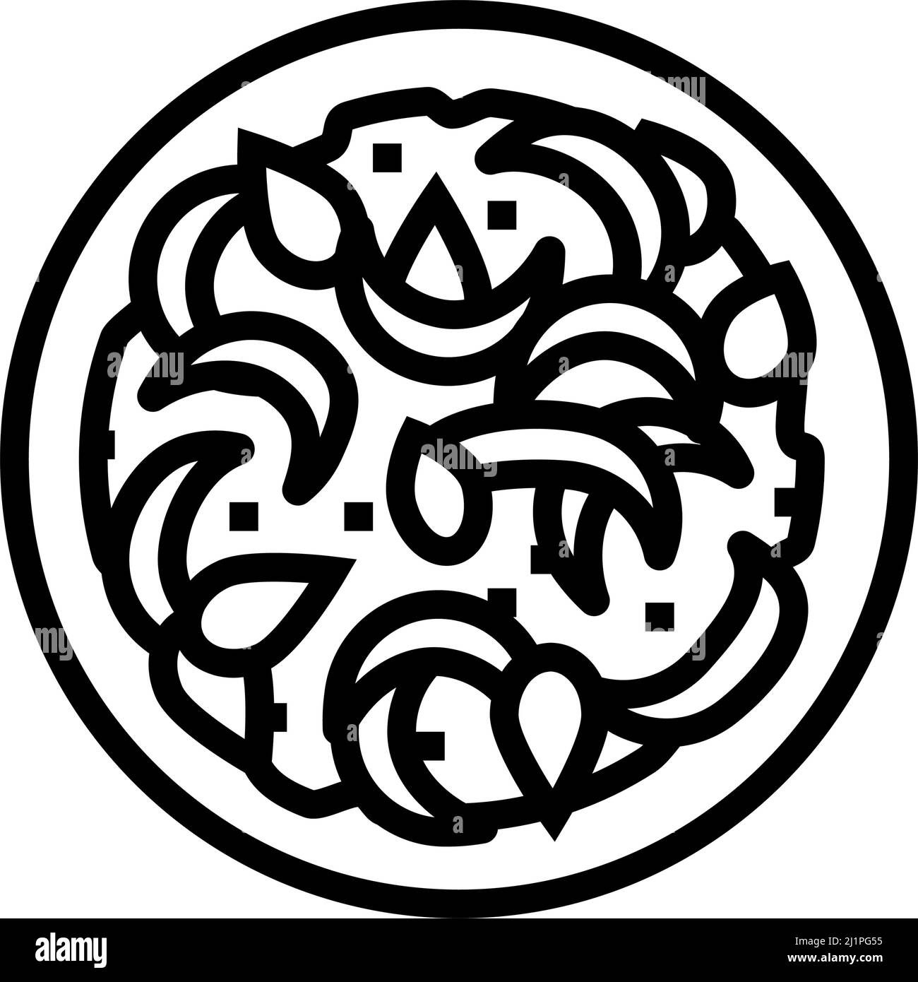 salad with onion ingredient line icon vector illustration Stock Vector ...