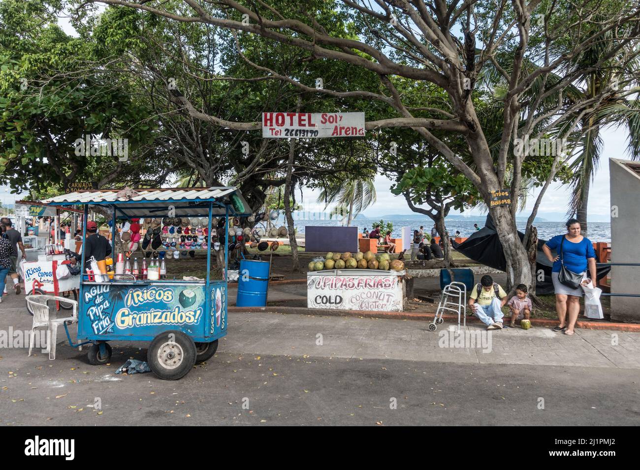 Tranquil street scene  in Puntarenas, Costa Rica Stock Photo