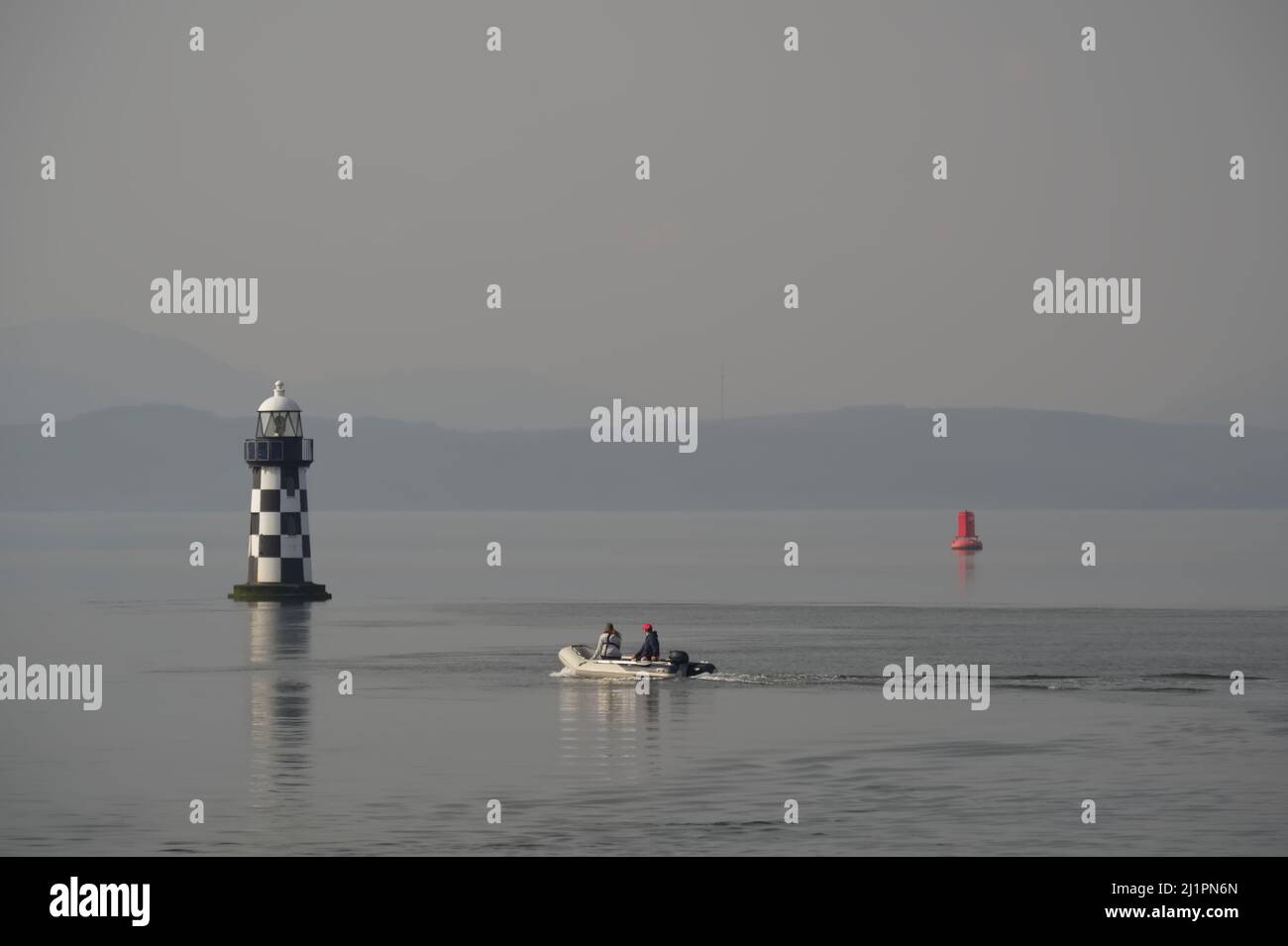 Inflatable dingy boat out on sea adventure Stock Photo - Alamy