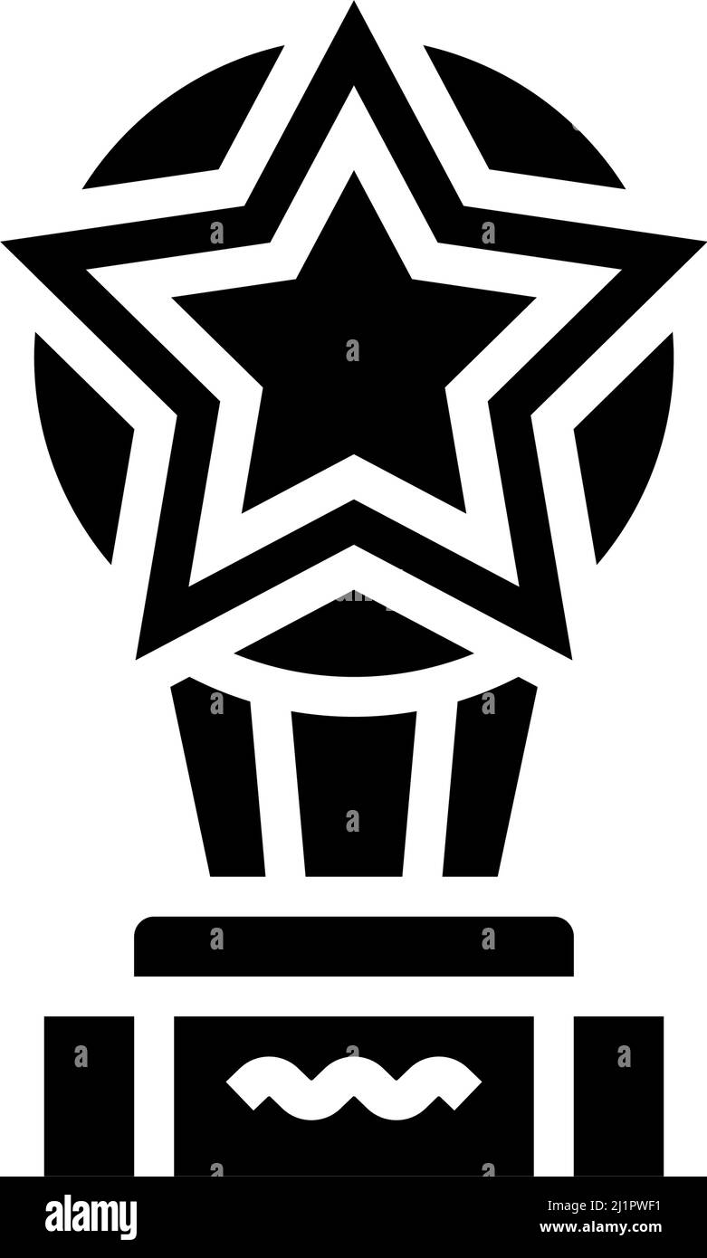 star award glyph icon vector illustration Stock Vector