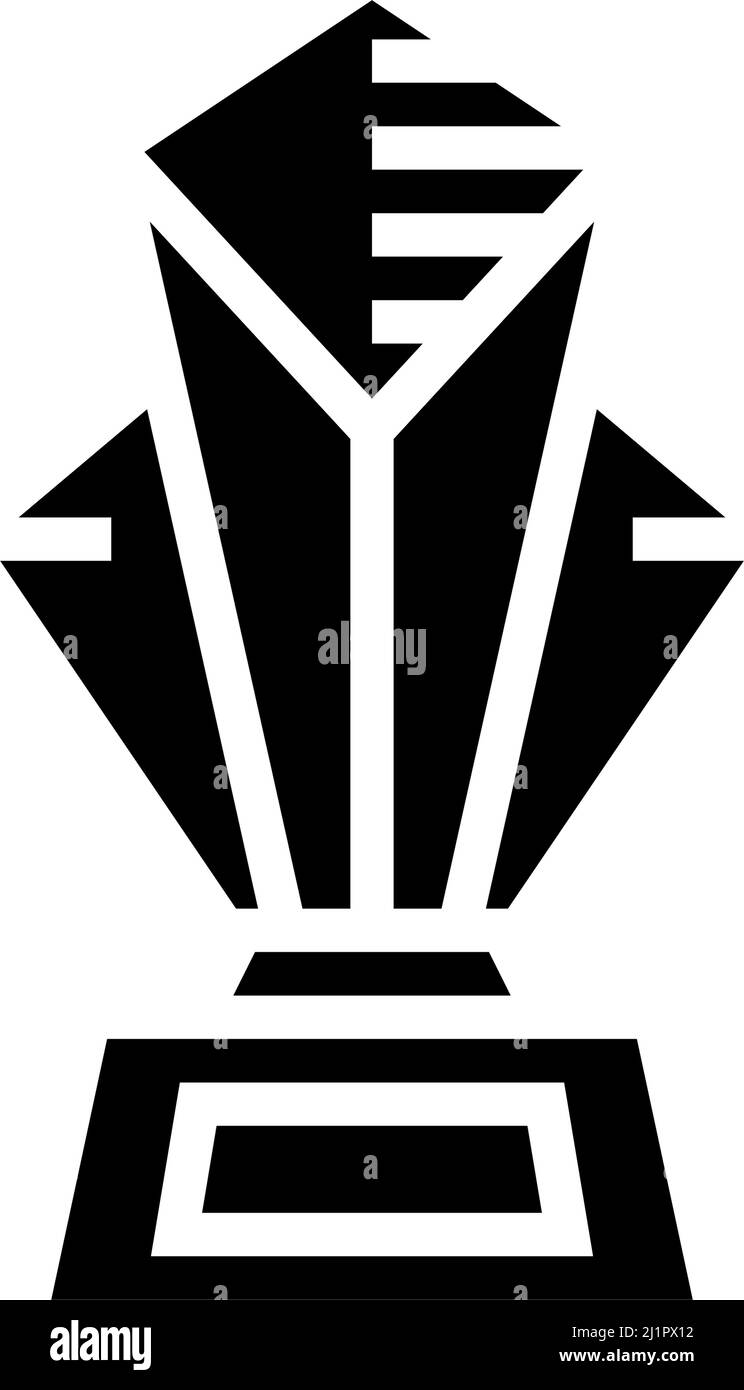 award championship glyph icon vector illustration Stock Vector