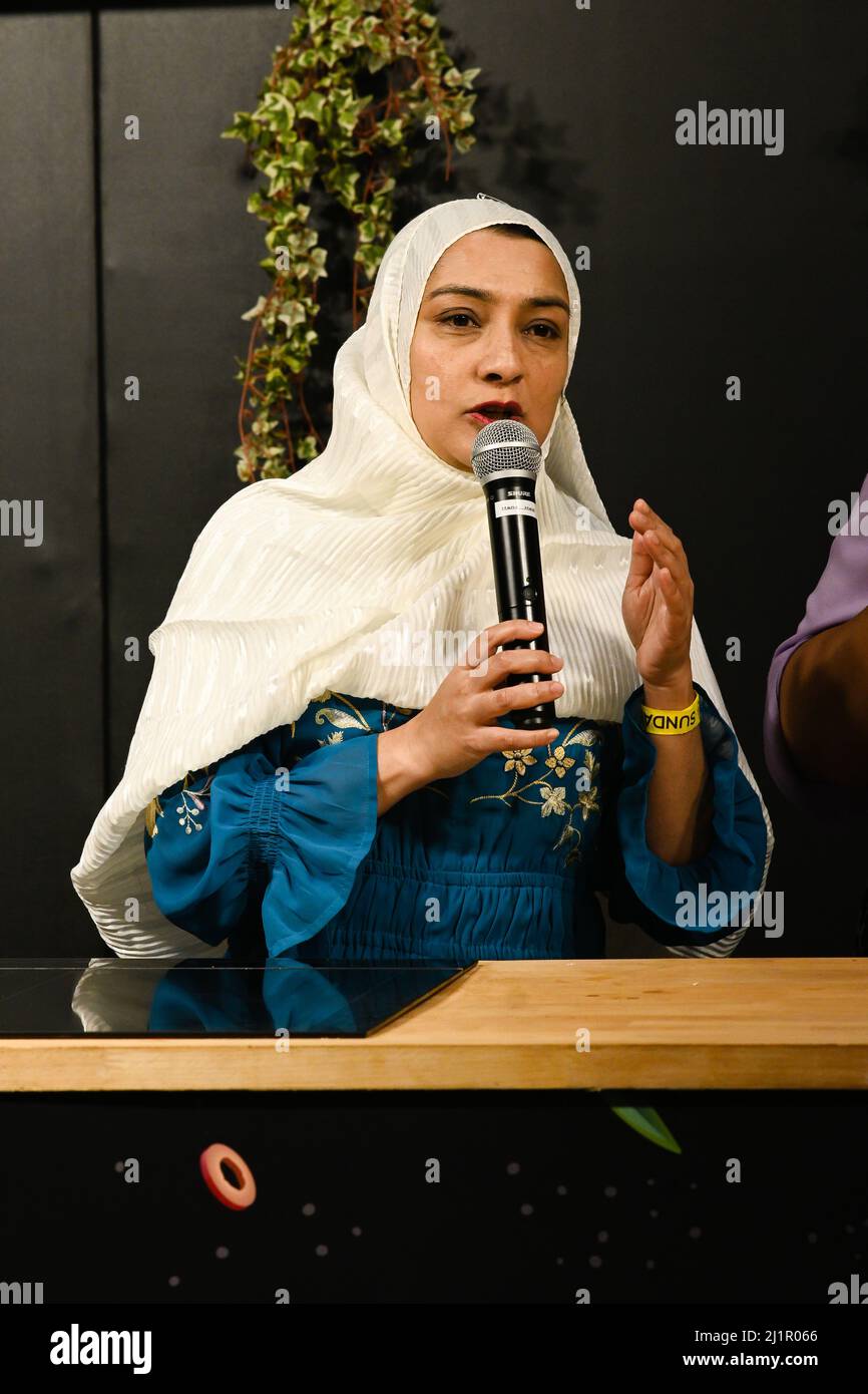 Excel London, London, UK. 27 March 2022. Dr Farzana Hussain Talks About ...