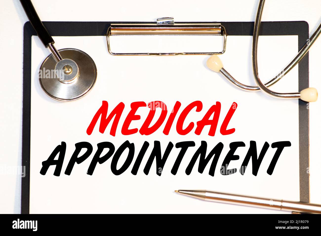 Daily planner with the entry Medical appointment, concept. Stock Photo