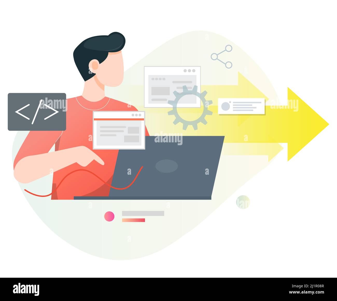 Software Development Process - Illustration as EPS 10 File Stock Vector ...
