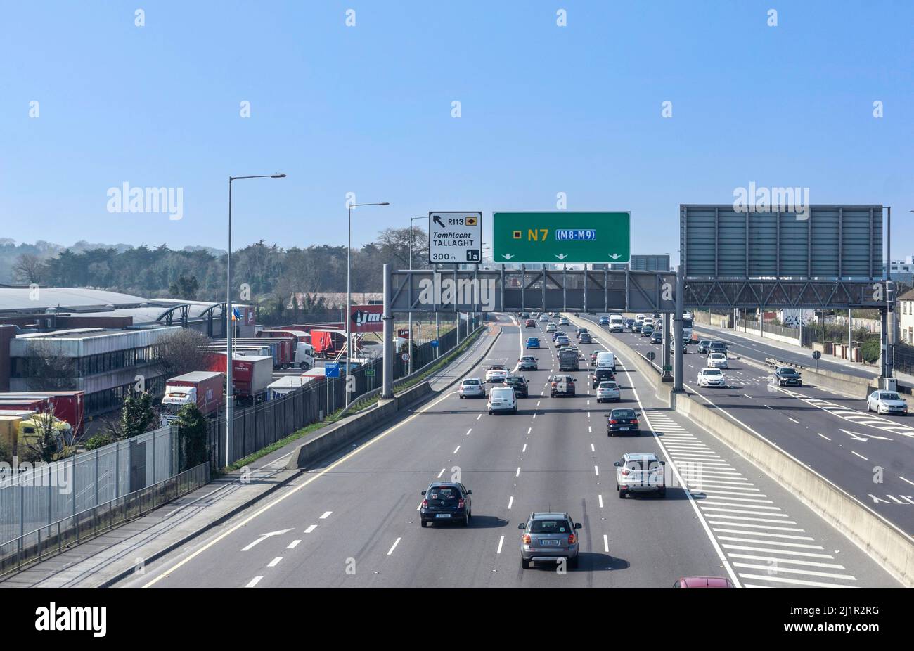 The Naas Road N7 motorway a national primary road connecting