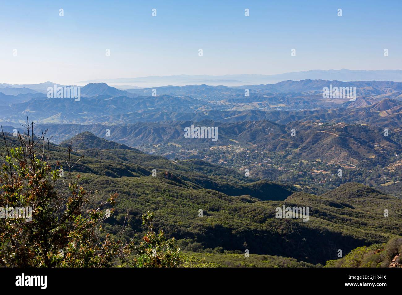 Beautiful landscape on Topanga Lookout trail, Los Angeles, California