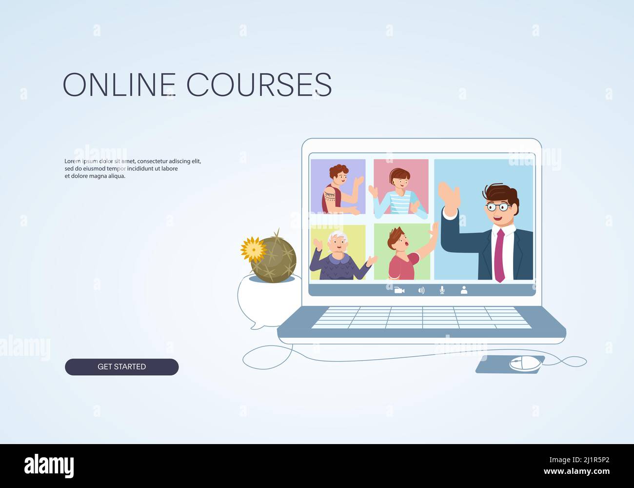 Web banner template with Online learning Stock Vector Image & Art - Alamy