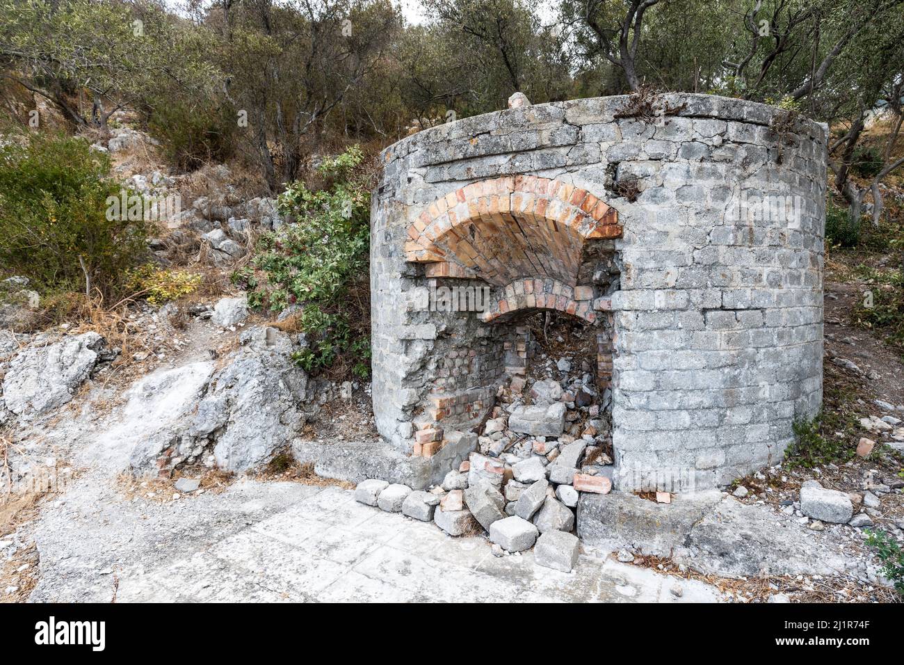 Remains of a lime kiln, probably early 1900s, Gibraltar Stock Photo Alamy