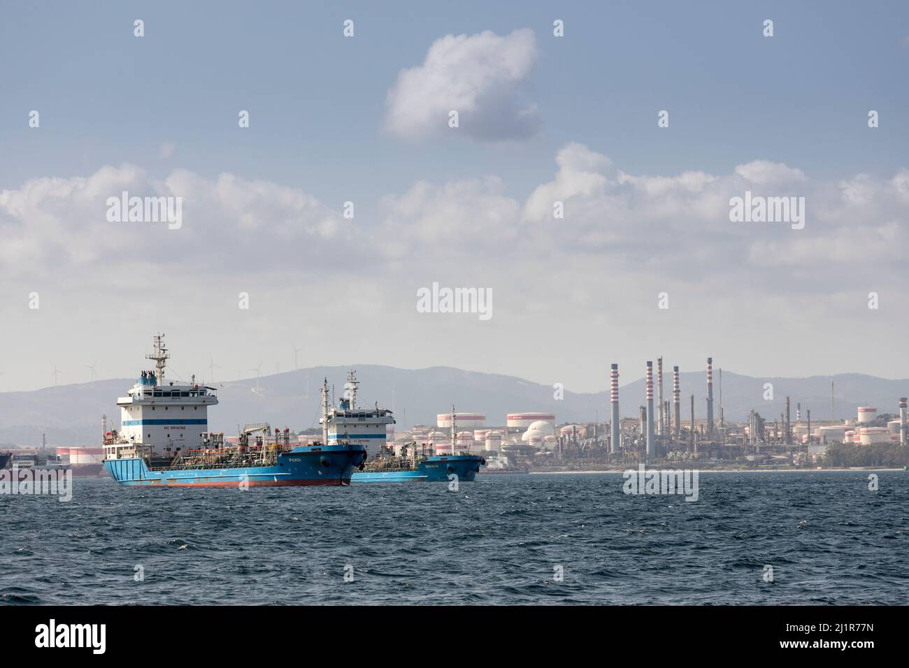 Paxoi and Nisyros LPG tankers, Greek registration, Gibraltar Stock Photo