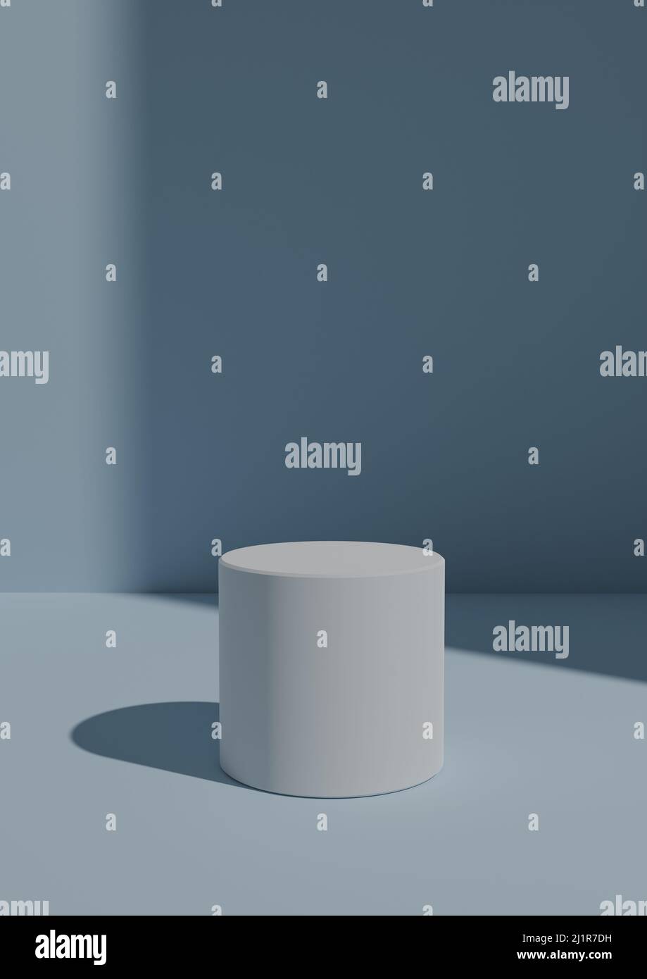 Simple, Minimal 3D Render Light, Pastel Blue Background for Product ...