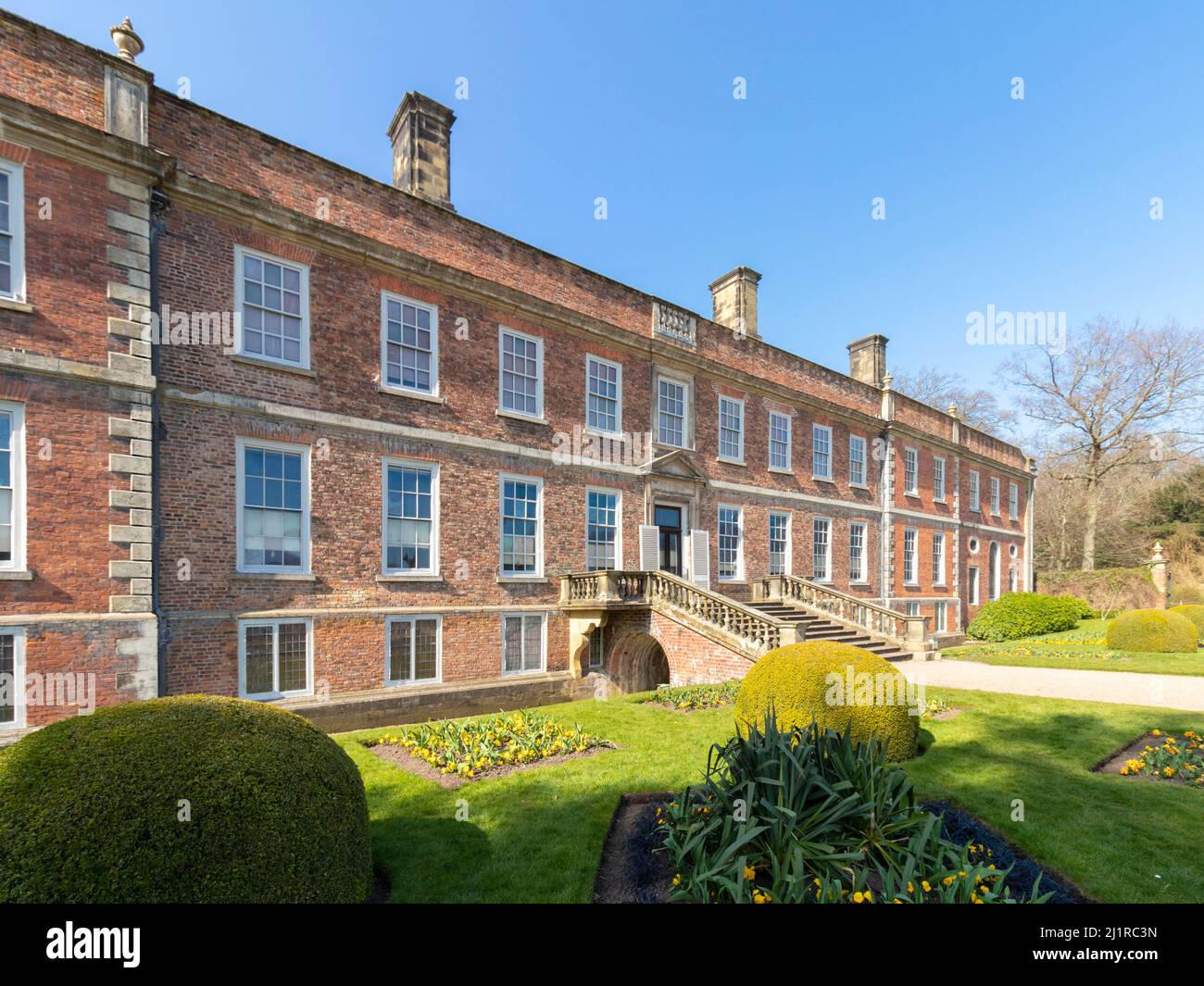 Erddig 18th Century Manor House and landscaped gardens owned by the National Trust near Wrexham Stock Photo