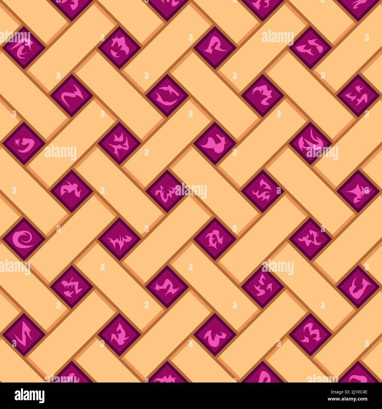 Seamless pattern with purple berry pie texture. Colored vector background. Stock Vector
