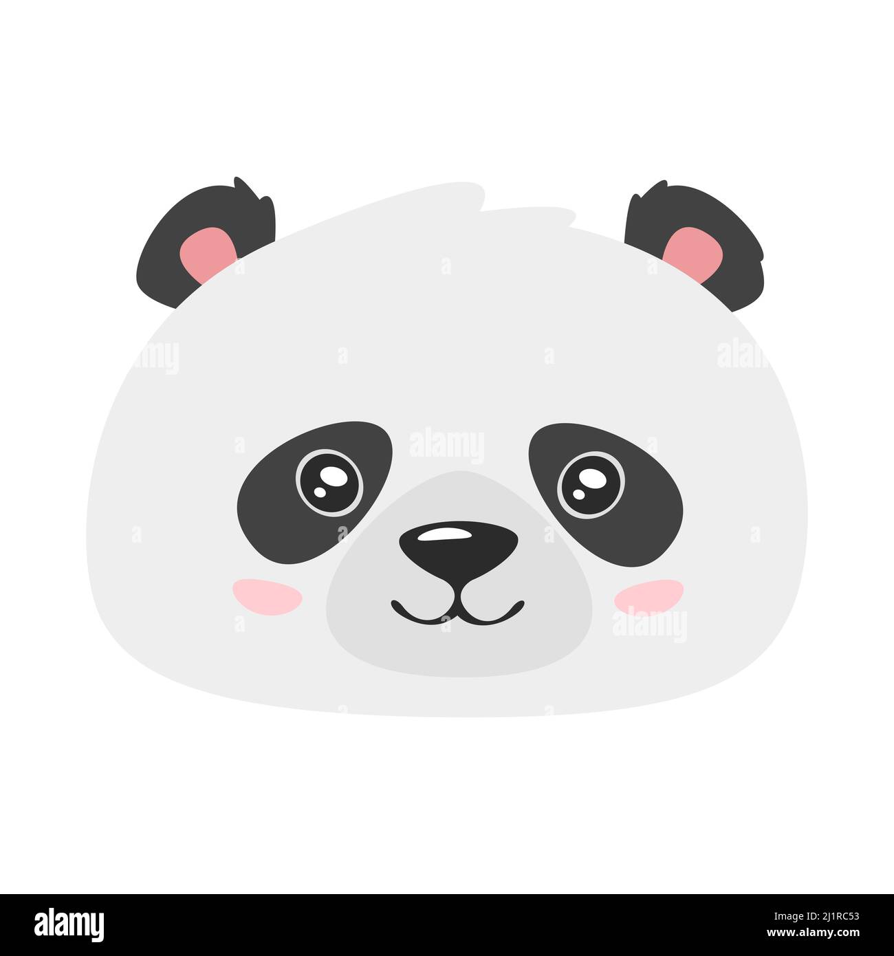 Vector cartoon illustration of a panda isolated  Stock Vector