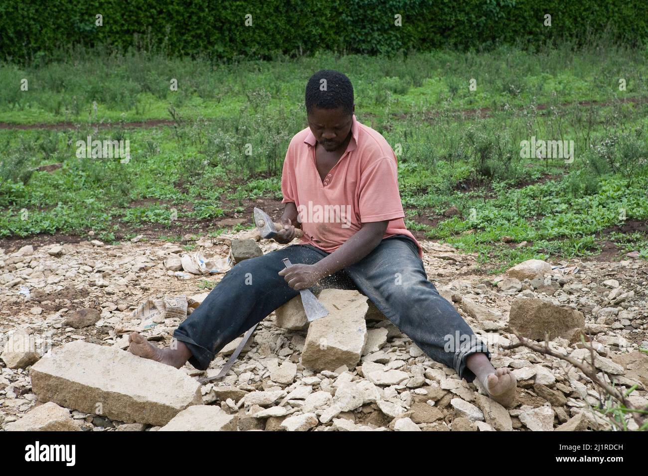A housing project to provide accommodation for some local children orphaned by AIDs, Meru, Kenya. Stock Photo