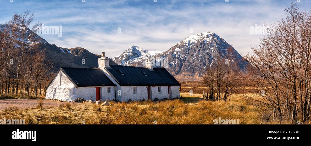 Blackrock Cottage, Glencoe, Highland, Scotland, UK Stock Photo