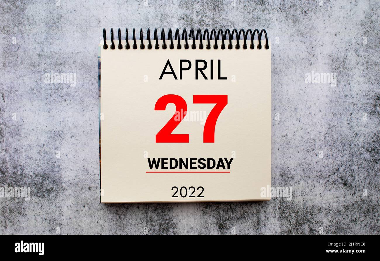 April 27 Calendar. Part of a set Stock Photo Alamy