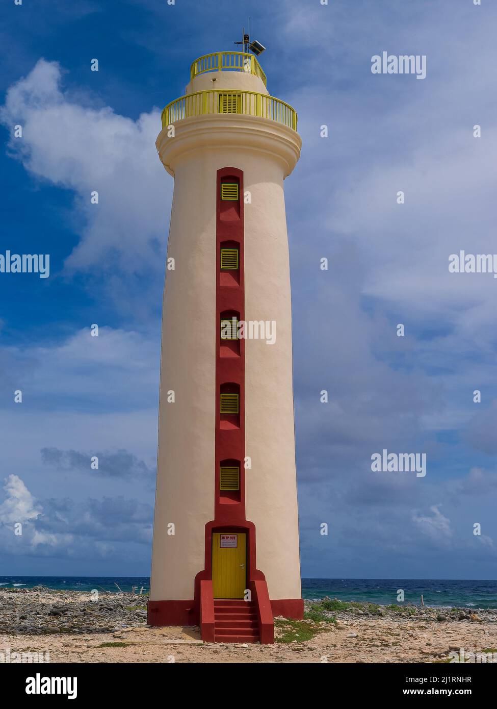 Renovated Willemstoren lighthouse on the Caribbean island of Bonaire