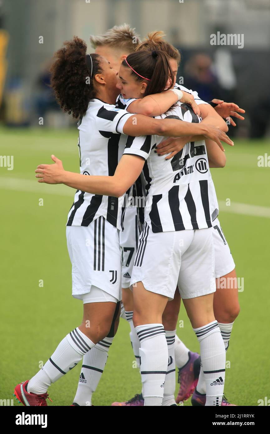 Veronica Boquete (AC Milan) and Sara Baldi (ACF Fiorentina Femminile)  during AC Milan vs ACF Fiorentina fem - Photo .LiveMedia/Francesco  Scaccianoce Stock Photo - Alamy