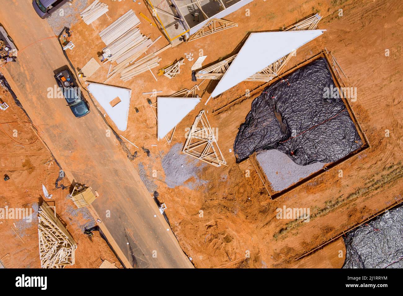 Laying installation of underground utilities in a drainage plastic pipe